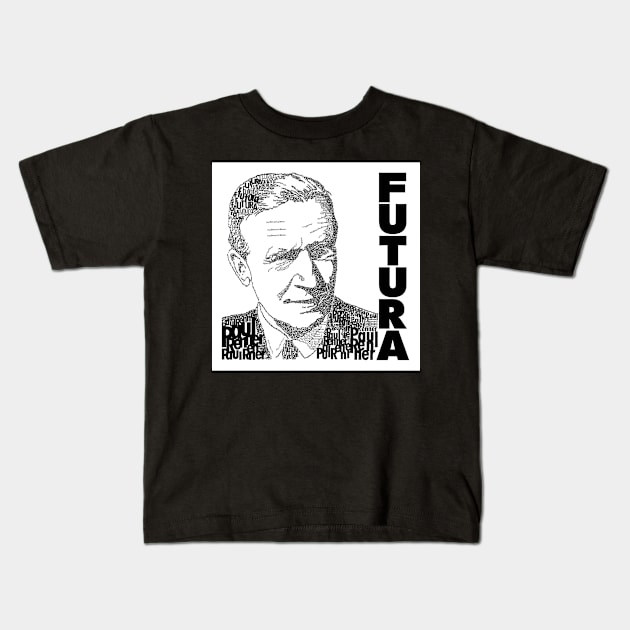 Futura Font Paul Renner Portrait Kids T-Shirt by eShirtLabs